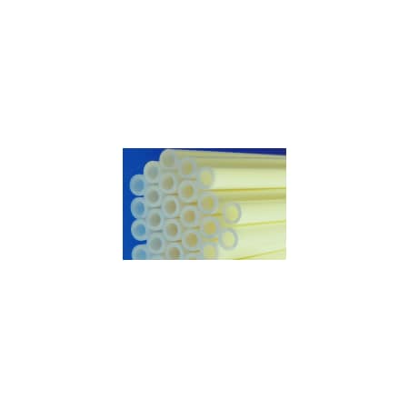 Natural Nylon Tube - Extruded,0.250 ID X.500 OD,50 FT